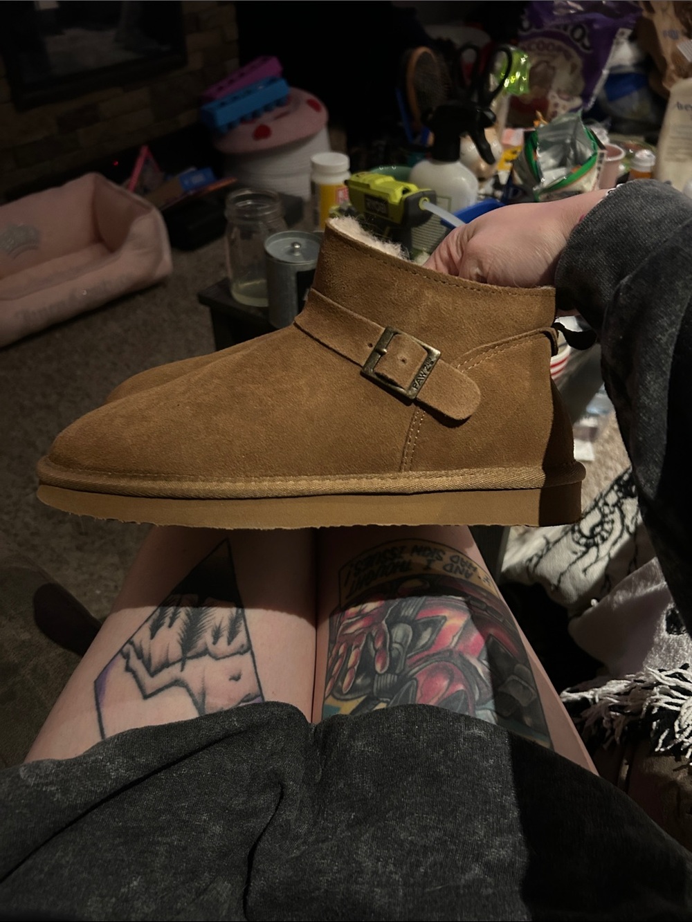 PAWZ Brown Slip-On Dog Boots - Tan Soles